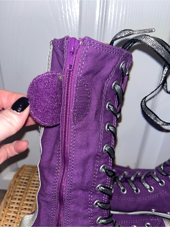 CONVERSE Purple and silver tall sneakers purple and silver main image 6